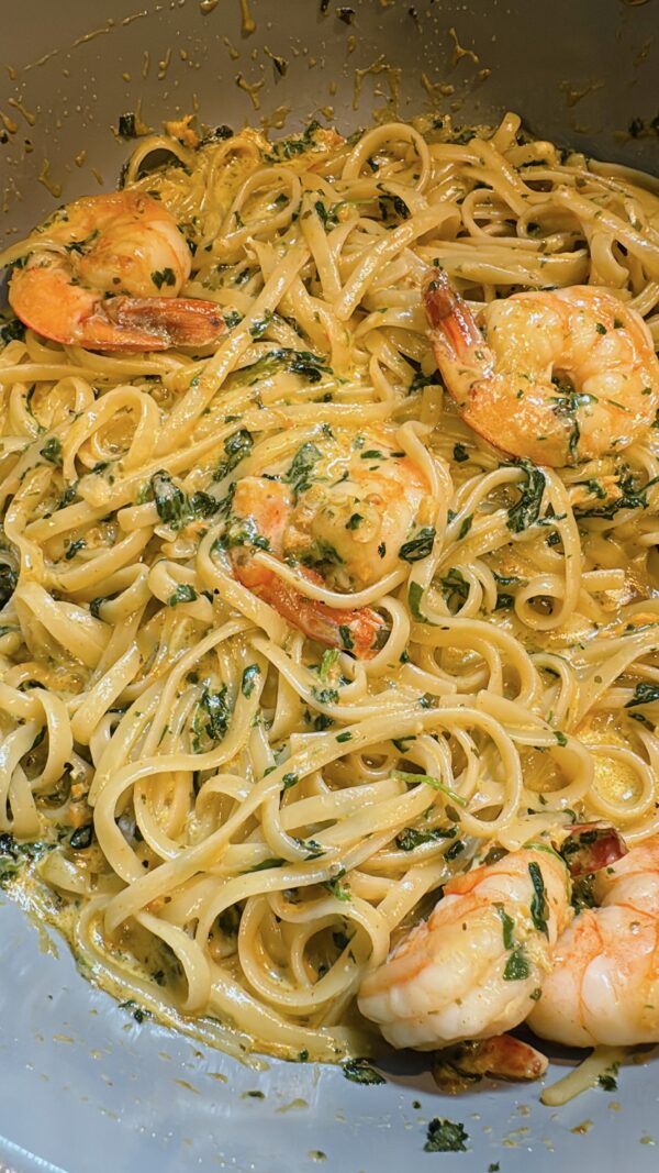 Creamy suya pasta with shrimp (Half pan)
