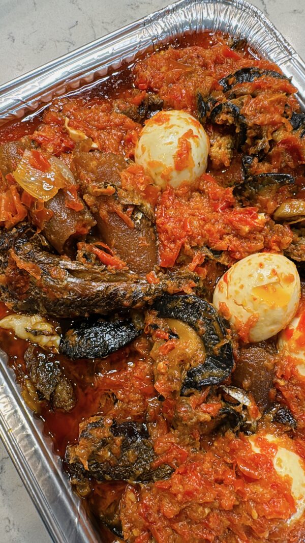 Eja kika//ponmo ijebu/ snail and egg sauce