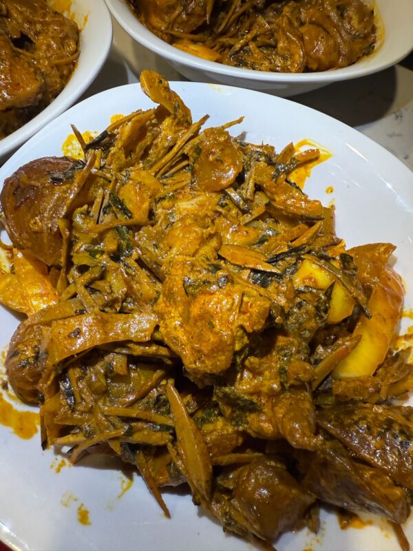 Nkwobi garnished with ugba